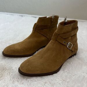 Zara Men's Leather Tan Suede Buckled Ankle Boots Size 40 US 7